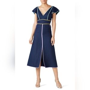 Kate Spade Navy Dress with Pastel Trim
